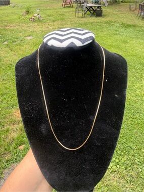 14K Gold Made In Italy Box Chain Necklace 1.7g